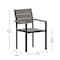 Flash Furniture Gray/Gray Faux Teak Patio Chair with Arms SB-CA108-WA-GRY-GG - alternate 3